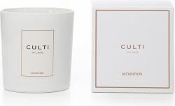 CULTI MILANO Lumânare parfumată Culti Mountain 550 g albă în sticlă lucioasă (CMOU550G)