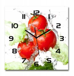TULUP Modern üveg falióra Paradicsom és saláta 60x60cm (pl_zsk_60x60_f_41605249)