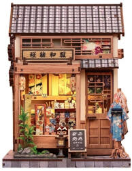 CuteBee Sakura O Kimono Shop - DIY Miniature House Kit cu LED (6975436181330)