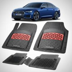 TeamCar® Covorase Cauciuc Tavita Compatibile Audi A6 C8 Sedan 2018-2025-Red (SKUAUDIA6C8SED41805358)