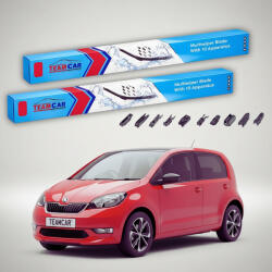 TeamCar Ștergătoare Skoda Citigo-e iV NE1 2019-2024 | Set Față Flat - TeamCar® (TC-CITIGO-E-600-400)