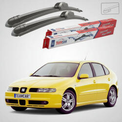 TeamCar Ștergătoare Seat Leon 1M1 1998-2006 | Set Față Flat - TeamCar® (TC-LEON1M1HOOK530475F)
