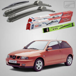 TeamCar Ștergătoare Seat Ibiza 6K1 1993-2002 | Set Față și Spate Flat - TeamCar® (TC-IBIZA6K1HOOK530480350F)