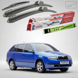 TeamCar Ștergătoare Skoda Fabia I Combi 6Y5 2000-2007 | Set Față și Spate Flat - TeamCar® (TC-FABIAICOMBI525475360F)