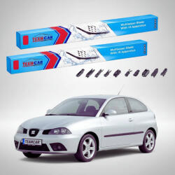 TeamCar Ștergătoare Seat Ibiza 6L1 2001-2006 | Set Față Flat - TeamCar® (TC-IBIZA6L1HOOK530475FU)