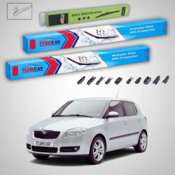 TeamCar Ștergătoare Skoda Fabia II 5J2 2006-2013 | Set Față și Spate- TeamCar® (TC-FABIA-II-530-530-330-FU)