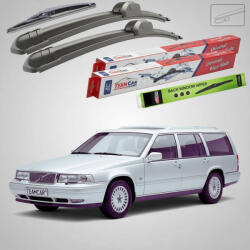 TeamCar Ștergătoare Volvo 960 S90 V90 1990-1998 | Set Față și Spate Flat - TeamCar® (TC-VOLVO960S90V90530530350F)
