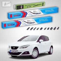 TeamCar Ștergătoare Seat Ibiza 6J5 2008-2011 | Set Față și Spate Flat - TeamCar® (TC-IBIZA6J5PB16600400330FU)