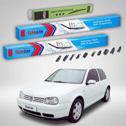 TeamCar Ștergătoare Volkswagen Golf 4 3 Uși 1997-2002 | Set Față și Spate Flat Premium - TeamCar® (TC-VWG43U9702530475340FP)