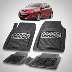 TeamCar® Covorase Mazda 2 DE Facelift Hatchback 3 Usi Compatibile 2010-2014 | Silver (TCMZDcAGKWQ)