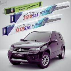 TeamCar Ștergătoare Suzuki Grand Vitara II JT 5 Uși 2012-2015 | Set Față și Spate Hibrid - TeamCar® (TC-GV2JT5U1215475475300H)