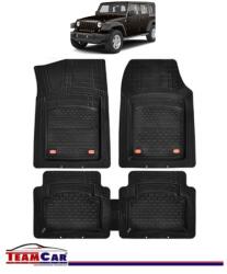 TeamCar® Covorase Auto TeamCar® Tip Tavita Compatibile Jeep Wrangler JL (2018+) Negru Material Rezistent (SKU-JJ-0024)