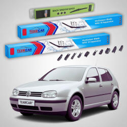 TeamCar Ștergătoare Volkswagen Golf 4 5 Uși 2002-2003 | Set Față și Spate Flat Premium - TeamCar® (TC-VWG45U0203530475340FP)
