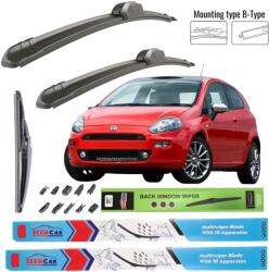 TeamCar Stergatoare Fiat Punto 3 doors (Evo 199) 2009-2012 - Set Complet (TCfia4r2Hu7YT)