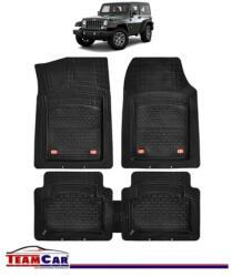 TeamCar Covorase Auto TeamCar® Tip Tavita Compatibile Jeep Wrangler JK (2007-2018) Negru Material Rezistent (SKU-JJ-0023)