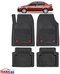 TeamCar Covorase Auto TeamCar® Kia Rio JB (2005-2011) - Negru - Cauciuc Rezistent Tip Tavita (KIA-807317AA)