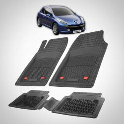 TeamCar® Covorase Auto Tip Tavita Compatibile Peugeot 207 Hatchback (3 usi 2006-2009)-Negru (CVR-PEUGEOT207-2006)