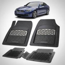 TeamCar Covorase Cauciuc Tip Tavita Compatibile BMW Seria 5 F10/F11 2010-2017 | Silver (BMW5F10F112010)
