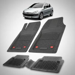 TeamCar® Covorase Tavita Cauciuc Compatibile Peugeot 206 Hatchback (3 usi-1998-2003) Negru (CVR-PEUGEOT206HATCHBACK-1998)
