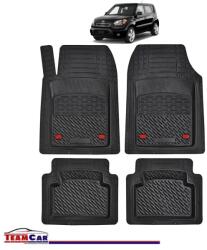 TeamCar Covorase Auto TeamCar® Tip Tavita Compatibile Kia Soul Generatia I (2008-2013) Negru Material Rezistent (SKU-KIA-0022)
