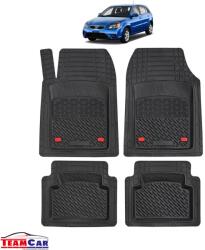 TeamCar Covorase Auto TeamCar® Kia Rio DC (2000-2005) - Negru - Cauciuc Rezistent Tip Tavita (KIA-7B74B037)