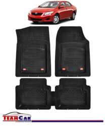 TeamCar Covorase Auto TeamCar® Tip Tavita Compatibile Toyota Corolla Generatia X (2006-2013) Negru Material Rezistent (SKU-MIX-0036)