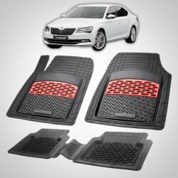 TeamCar® Covorășe cauciuc Skoda Superb III 2015-2023 | Red Edition - TeamCar® (SKU8SKODAq0011)