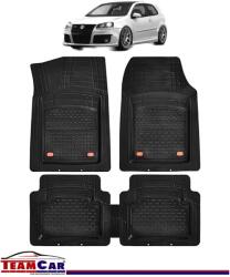 TeamCar® Covorase Auto Compatibile Volkswagen Golf 5 TEAMCAR® Negru Tip Tavă, Set Fata-Spate (Golf 5- Covorase/apf/set)