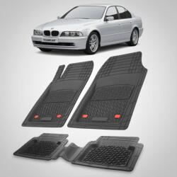 TeamCar® Covorase Auto TEAMCAR® Tip Tavita pentru BMW Seria 5 E39 1995-2003, Compatibile Universal, Negru, Set Complet Față-Spate (BMW Seria 5/ E39-APF-x3)