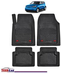 TeamCar Covorase Auto TeamCar® Tip Tavita Compatibile Kia Soul Generatia II (2013-2019) Negru Material Rezistent (SKU-KIA-0023)