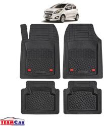 TeamCar® Covorase Auto TeamCar® Tip Tavita Compatibile Chevrolet Spark M300 (2010-2015) Negru Material Rezistent (SKU-CHEV-0003)