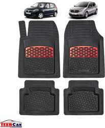 TeamCar Covorase Auto Tip Tava TEAMCAR® Compatibile Dacia Sandero, Red (1-APF/Dacia/Sandero-set.covorase)