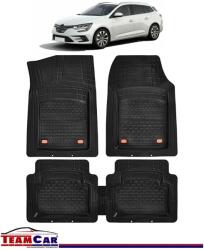 TeamCar Covorase, Presuri Auto TeamCar® Tip Tavita Compatibile Renault Megane IV Combi, Break (2016-prezent) Negru Material Rezistent (Renault-Megane-IV-Combi/Break(2016-APF1165XJQ)