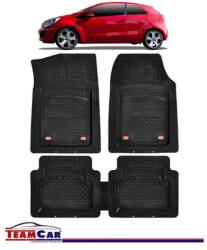 TeamCar Covorase Auto TeamCar® Kia Rio UB (2011-2017) - Negru - Cauciuc Rezistent Tip Tavita (KIA-EA732C7C)