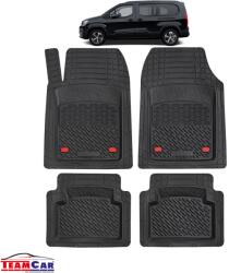 TeamCar Covorase Auto TeamCar® Tip Tavita Compatibile Peugeot Partner/Rifter (2018-2024) Negru Material Rezistent (CVR-PEUGEOTPARTNERIII-2018)