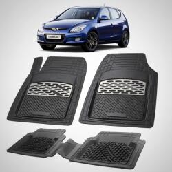 TeamCar Covorase Auto Hyundai i30 I (2007-2012) - Cauciuc Tip Tavita -Silver (HYU8HYUm2007i44F7)