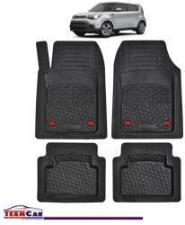 TeamCar Covorase Auto TeamCar® Tip Tavita Compatibile Kia Soul Generatia III (2019+) Negru Material Rezistent (SKU-KIA-0024)