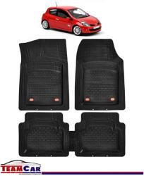 TeamCar® Covorase Auto TeamCar® Tip Tavita Compatibile Renault Clio III Hatchback (2005-2014) Negru Material Rezistent (Renault/Clio-III/Hatchback/APF-2H99S1)