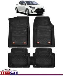 TeamCar Covorase Auto TeamCar® Tip Tavita Compatibile Toyota Yaris Generatia IV (2020+) Negru Material Rezistent (SKU-MIX-0034)