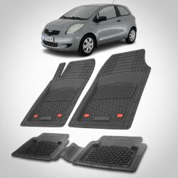 TeamCar Covorase Auto TeamCar® Tip Tavita Compatibile Toyota Yaris P1 (1999-2005) Negru Material Rezistent (SKU-YARISP1-19992005q)