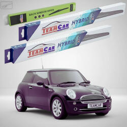 TeamCar Ștergătoare Mini One R50 R53 Facelift 2004-2006 | Set Față și Spate Hibrid - TeamCar® (TC-MINIONEFL50R53FLHOOK450450290H)