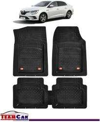 TeamCar Covorase, Presuri Auto TeamCar® Tip Tavita Compatibile Renault Megane IV Sedan Berlina (2016-prezent) Negru Material Rezistent (mgniv-s324d6yn)