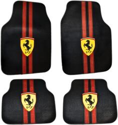 DECOMAT Covorașe auto universale DECOMAT - set 4 bucăți lavabile, antiderapante, cu imprimeu sport „Scuderia Style (DECOMAT-SCUDERIA-STYLE-APF-X2)