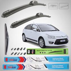 TeamCar Ștergătoare Citroen C4 Facelift (2008-2010) Flat | Set Complet - TeamCar® (TCCitC4FL20082010SC)
