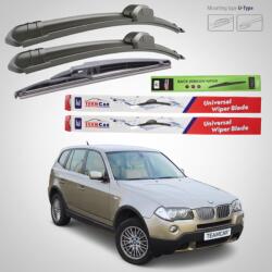 TeamCar Ștergătoare BMW X3 E83 (2003-2006) Pre-Facelift Flat | Set Complet - TeamCar® (TCBMWX3E8303060FLSC)