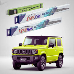 TeamCar Ștergătoare Suzuki Jimny GJ/A6G 2018+ | Set Față și Spate Hibrid - TeamCar® (TC-SUZJIMNYGJA6G18400400300H)