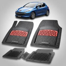 TeamCar® Covorase Auto Tip Tavita Compatibile Peugeot 207 Hatchback (5 usi 2006-2009)-Red (CVRsPEUGvcT207s2006)