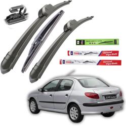TeamCar Ștergătoare Peugeot 206 (1998-2012) Sedan - Set Complet Flat (TC277O0400)