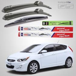 TeamCar Ștergătoare Hyundai Accent Hatchback (2010-2014) Flat | Set Complet - TeamCar® (T1qCW210i400)