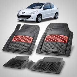 TeamCar Covorase Cauciuc tip Tavita Compatibile Peugeot 206+ Hatchback 3 usi, Red (CsR887qqdcHBACag199)